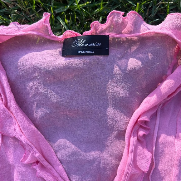 Blumarine Pink Ruffle Top - Picture 4 of 5
